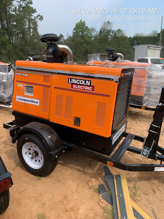 2021 Lincoln Electric Vantage 549X Ready Pak 3, ORANGE (includes trailer, cable rack, fender light kit)