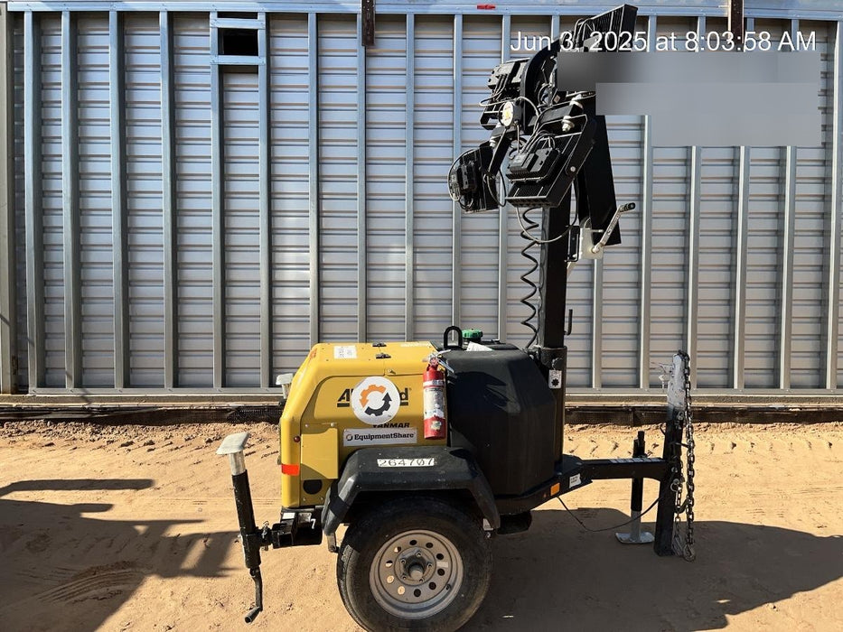 2022 Allmand NLV3GR (4) LED Light Fixture 350W, 23' Vertical Mast, 3kW Prime, Towable, ES Decals, T3