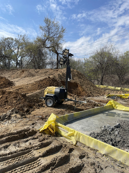 2022 Allmand NLV3GR (4) LED Light Fixture 350W, 23' Vertical Mast, 3kW Prime, Towable, ES Decals, T3