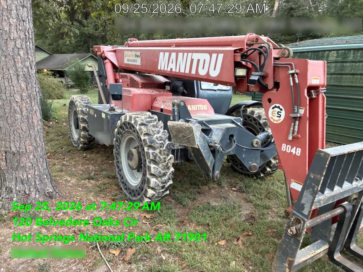 2018 Manitou MTA10055 Manitou MTA 10055 w/Open ROPS, Work Lights/Strobe, Aux Hyd, Solid Tires, Lift Hook, 66" Carriage, 60" Forks