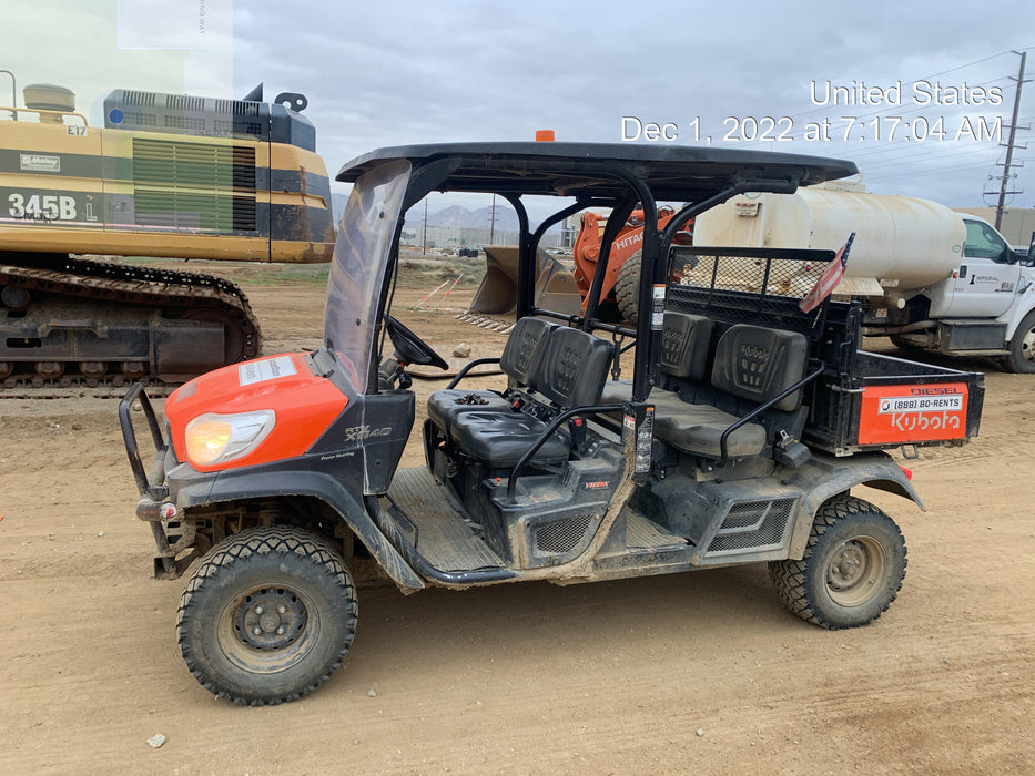2021 Kubota RTV-X1140W-H Plastic Canopy, Windshield Acrylic Clear, LED Strobe Light, Wire Harness Kit, Back up Alarm