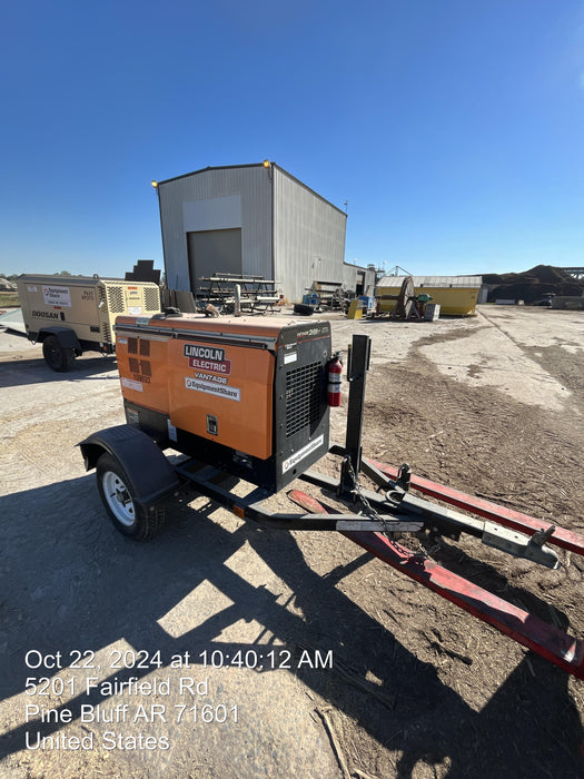 2021 Lincoln Electric Vantage 322 Vantage 322 Ready Pak 3 w/ Decals, ORANGE (includes trailer, cable rack, fender light kit) NO Telematics