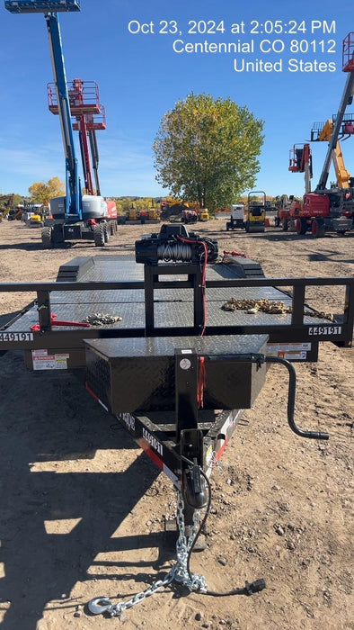 2025 TEXAS PRIDE TRAILERS 21' Lowboy Gravity Tilt Bed 14K Bumper Pull Trailer