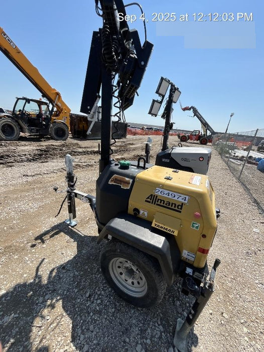 2022 Allmand NLV3GR (4) LED Light Fixture 350W, 23' Vertical Mast, 3kW Prime, Towable, ES Decals, T3