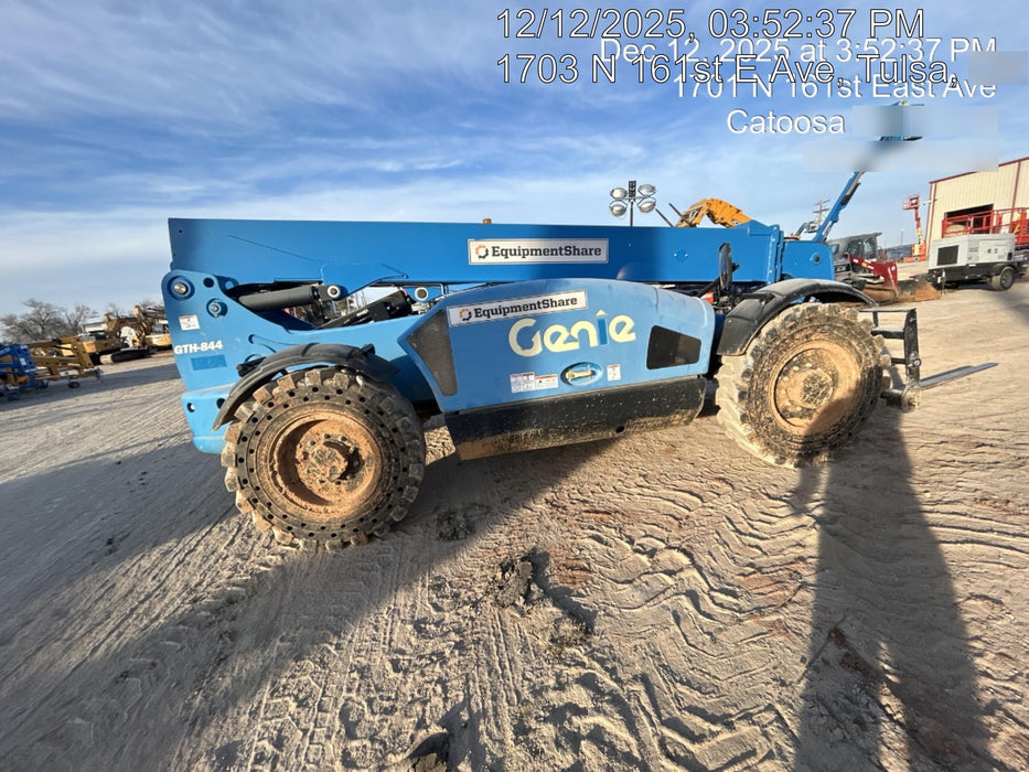 2018 Genie GTH-844 Genie GTH-844 w/ROPS, Work Lights, Solid Tires, RH Cab Mesh, Beacon, 60" Carriage and Forks