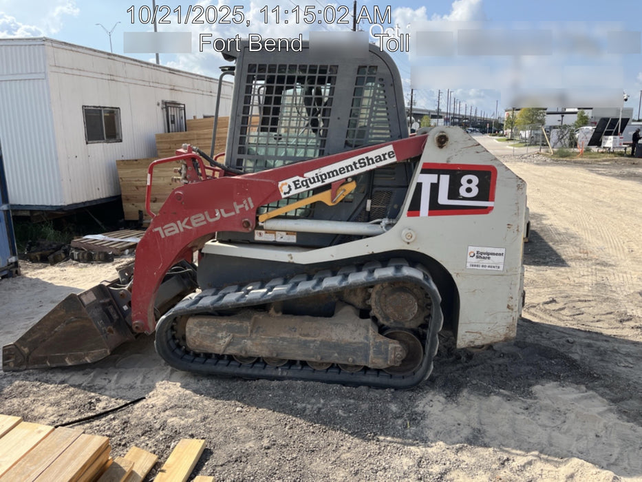 2019 Takeuchi TL8 Cab/Heat/AC, Back-up Alarm, Hydraulic QC 76" HD Bucket with smooth bolt-on edge