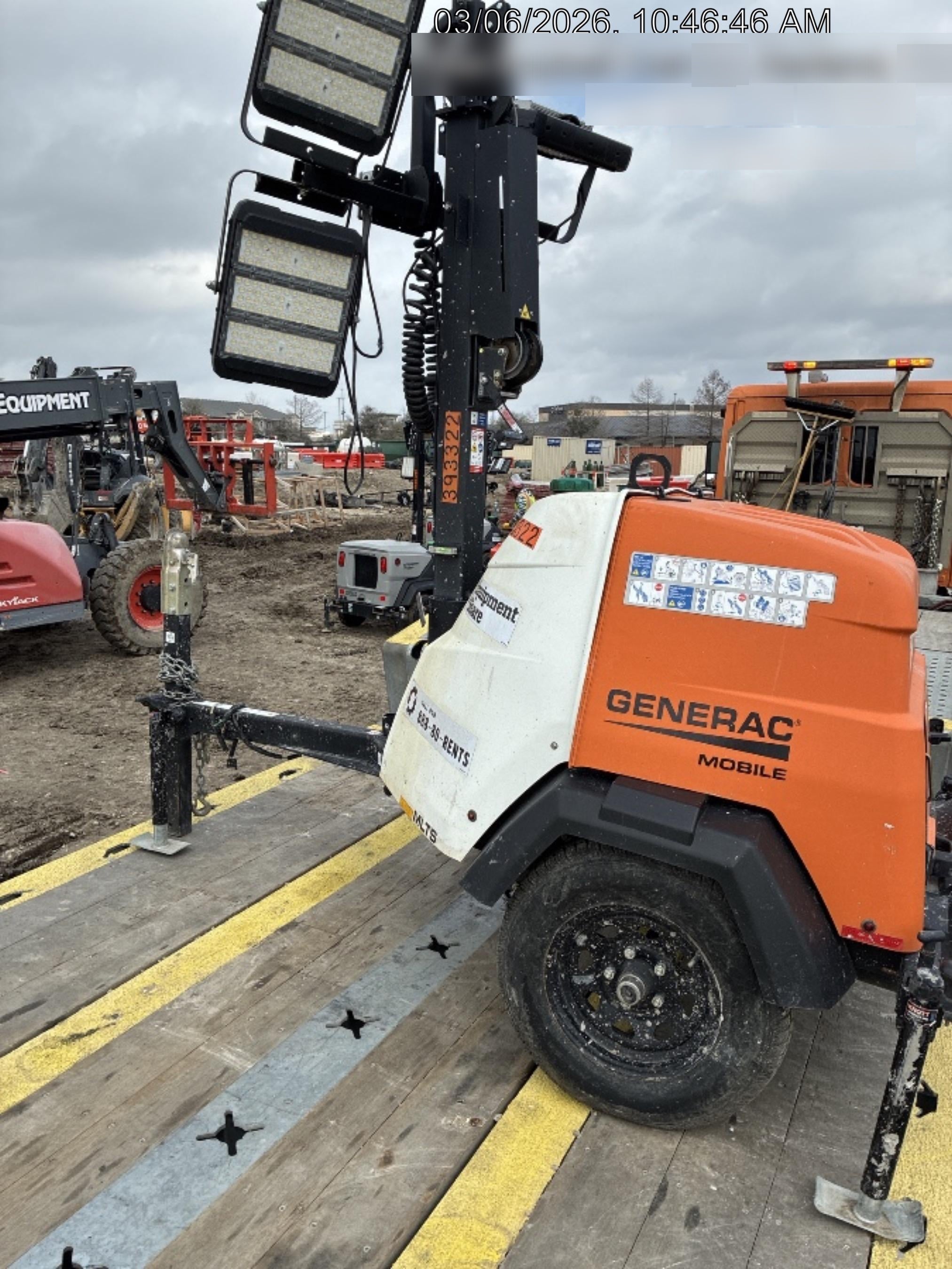2024 Generac MLT2 Diesel, Flex Switch 120V Input, Powerzone Controller, 
(4) 320W LED Lights, 4kW Generator, 39.9 Gal Fuel Tank, 2" Ball, T3