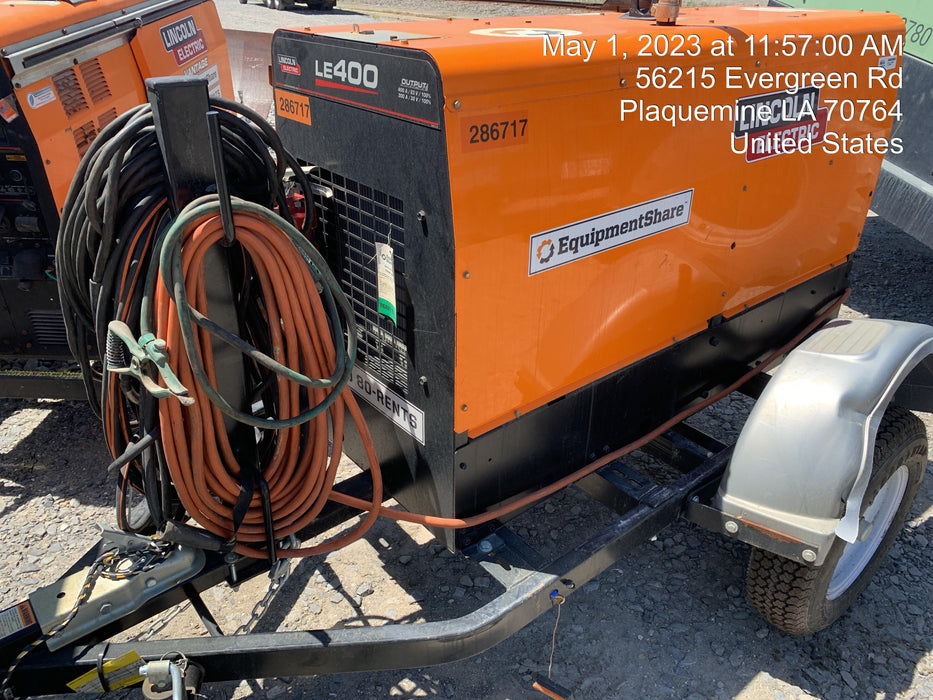 2022 Lincoln Electric LE400 Kubota V1505, Trlr, Cable Rack, Light Kit, ES Decals, T3