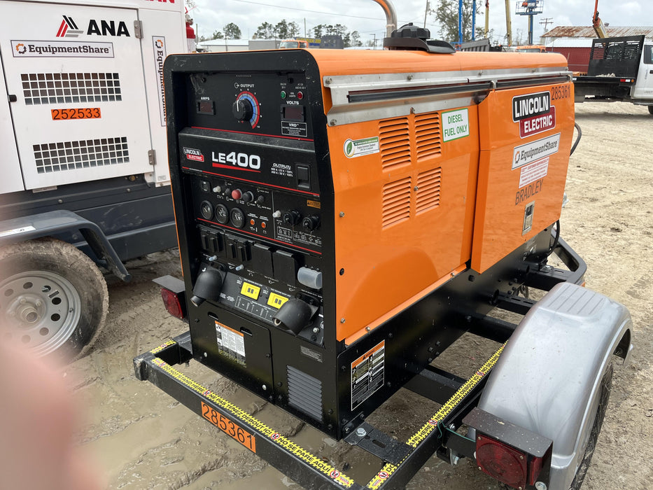 2022 Lincoln Electric LE400 Kubota V1505, Trlr, Cable Rack, Light Kit, ES Decals, T3