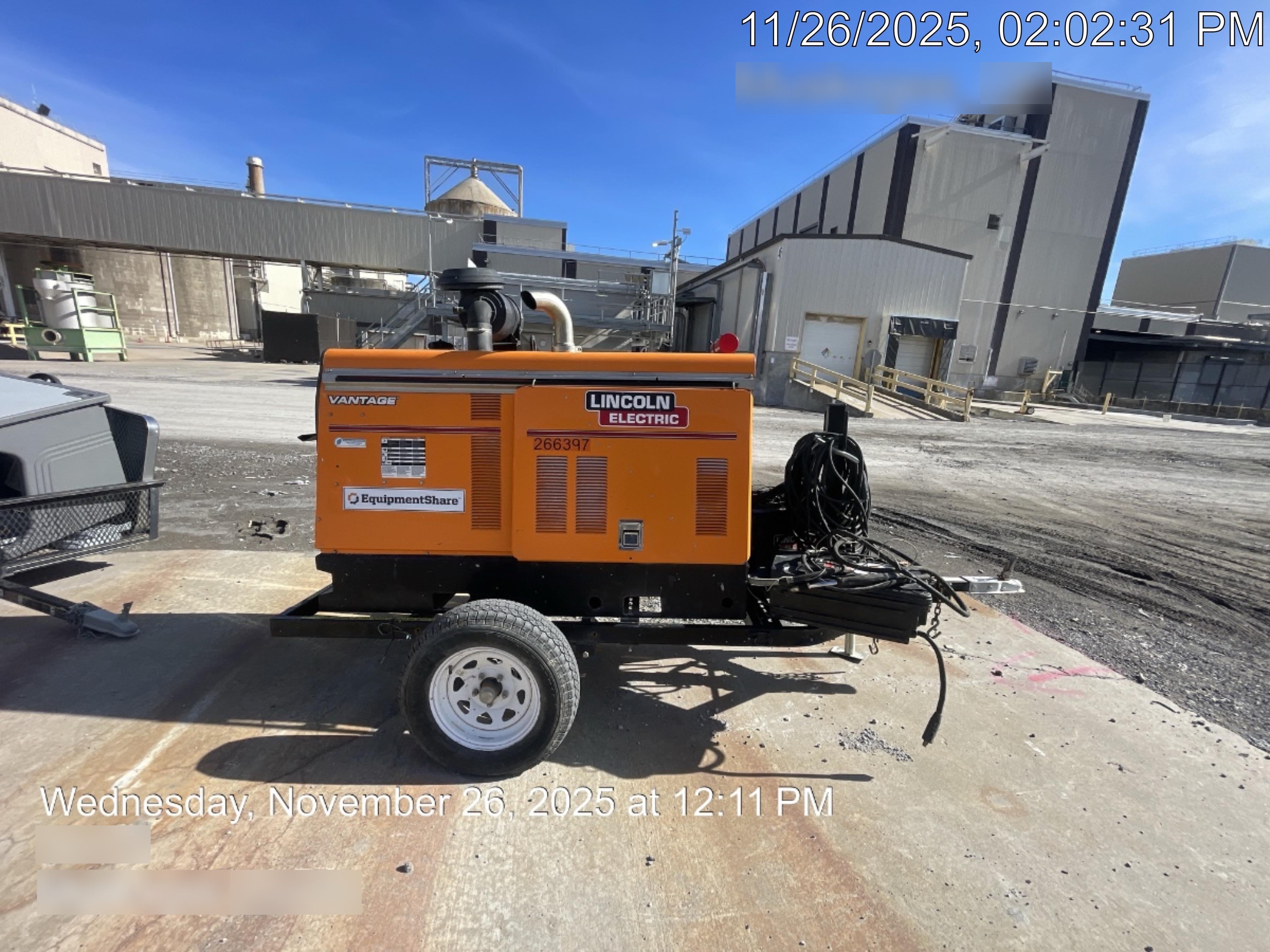 2022 Lincoln Electric Vantage 549X Crosslink Technology, Trailer Mounted, ES Decals, T3