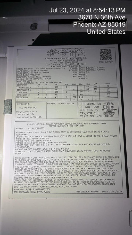 2024 CAPS PCHH-150TC-0NN0NN-5E5-0-PG2CEUP
