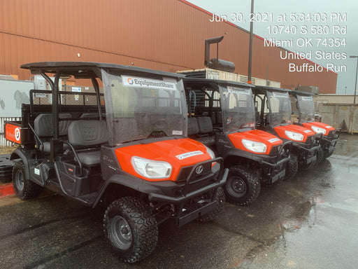 2021 Kubota RTV-X1140W-H Plastic Canopy, Windshield Acrylic Clear, LED Strobe Light, Wire Harness Kit, Back up Alarm