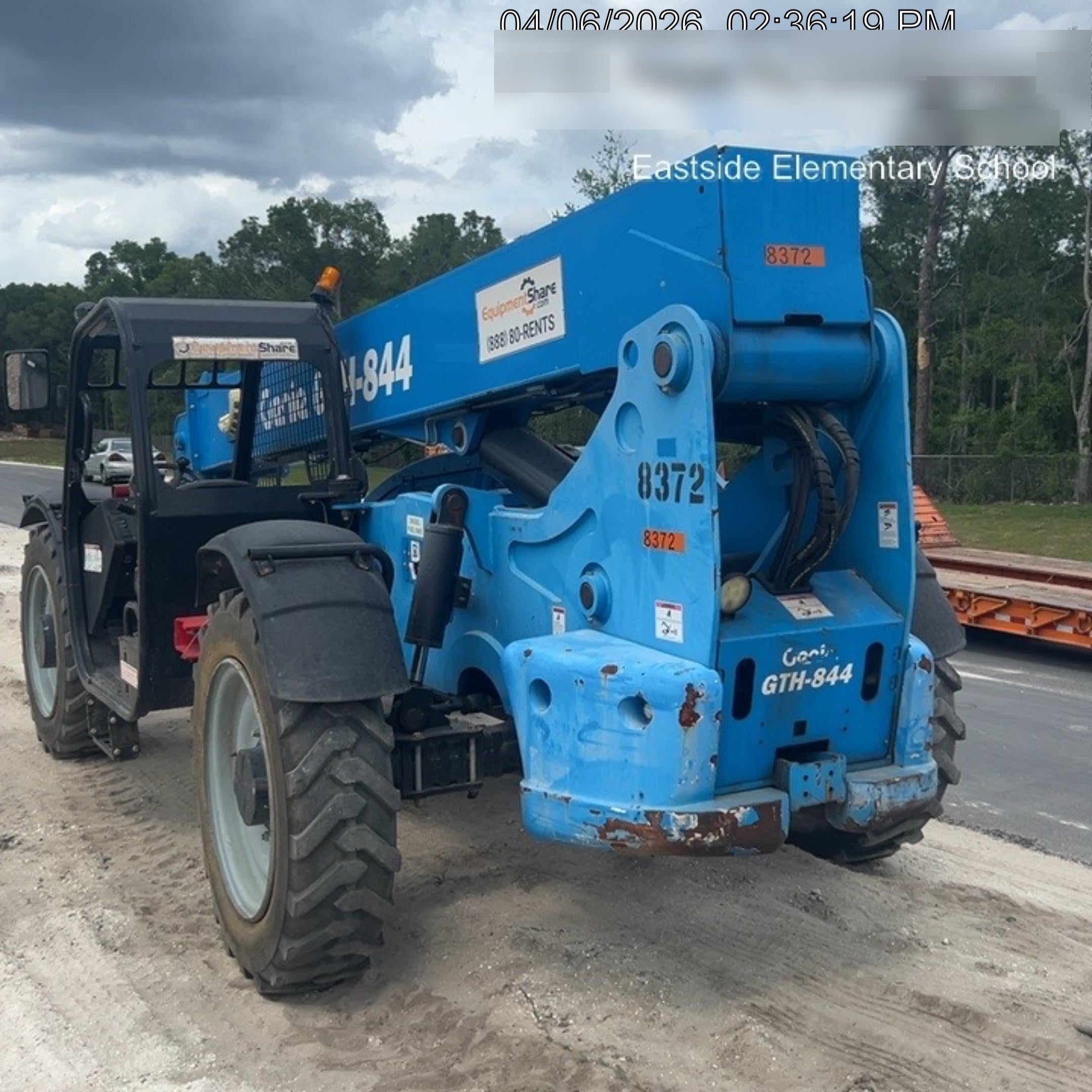 2018 Genie GTH-844 Genie GTH-844D w/Open ROPS, FF Tires, Work Light/Beacon, 60" Carriage and Forks