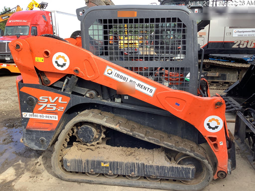 2019 Kubota SVL75-2 Canopy, Standard Tracks, Standard Flow, Manual QC 68" HD w/smooth Cutting Edge
