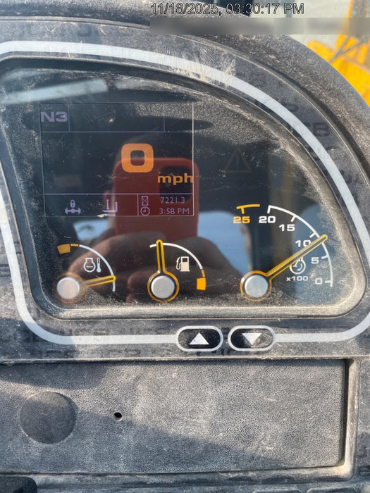 2019 JCB 509-42 Cab/Heat/Air, 74 HP, Solid Tires, STD Worklight, Beacon, Aux Hydraulics, Lifting Eye, Back up Alarm w/66" Carriage/60" Forks