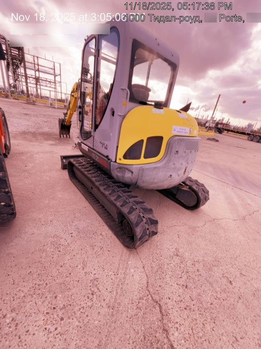 2018 Wacker Neuson EZ53 EZ53 12K Excavator, TRK,LGD,CAB,PC, Manual QC, Hydraulic Thumb, Buckets: 24", 18 12"