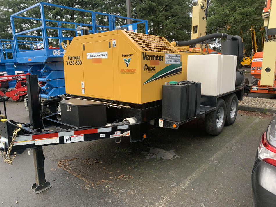 2020 Vermeer VX50-500 49Hp Kubota Diesel - 500 Gal Debris Tank - 1,025 CFM Vacuum Pump, Strong Arm, x2 205 Gal Water Tanks
