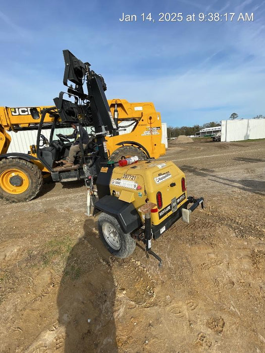 2022 Allmand NLV3GR (4) LED Light Fixture 350W, 23' Vertical Mast, 3kW Prime, Towable, Deep Sea L401, Leveling Jacks, Yanmar T4F 5.8hp