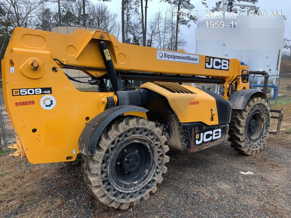 2020 JCB 509-42 Canopy, Solid Tires, Work Lights, Beacon, Aux Hydraulics, Back up Alarm, Lifting Eye, ES Decals
