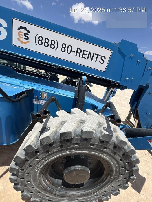 2019 Genie GTH-1056 Cab/Heat/AC, Solid RT Tires, LED Work Lights, Beacon 60" QA Carriage, 60" Forks