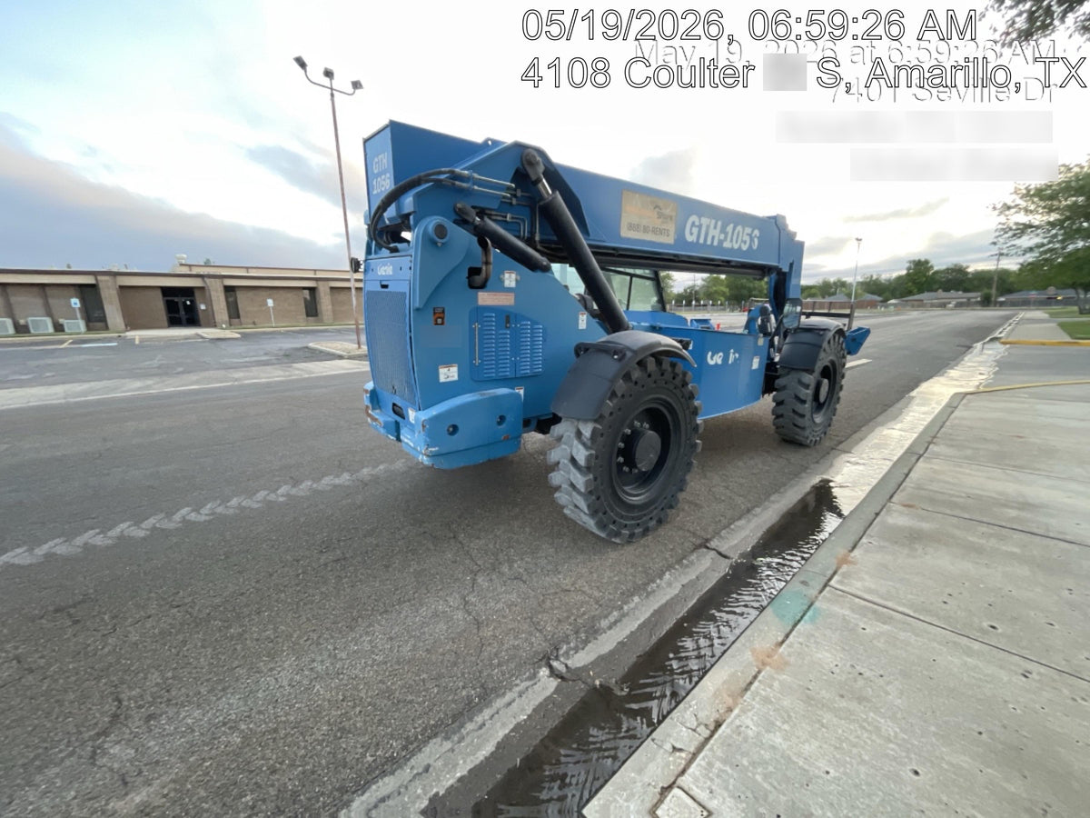 2018 Genie GTH-1056 Genie GTH-1056 w/CAB, Solid Tires, Work Lights, 60" carriage/forks, cab mesh, beacon
