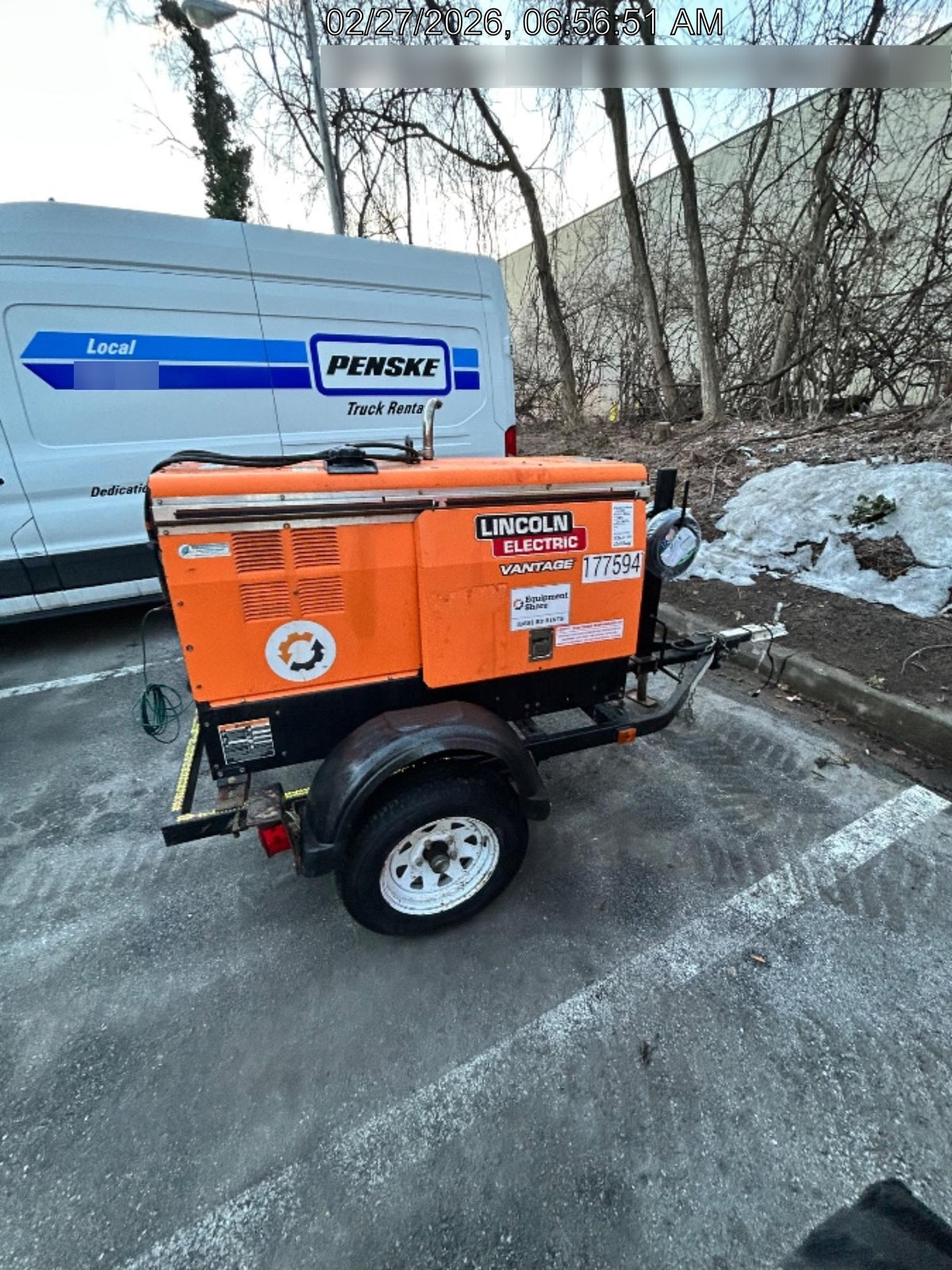 2021 Lincoln Electric Vantage 322 Vantage 322 Ready Pak 3 w/ Decals, ORANGE (includes trailer, cable rack, fender light kit) NO Telematics