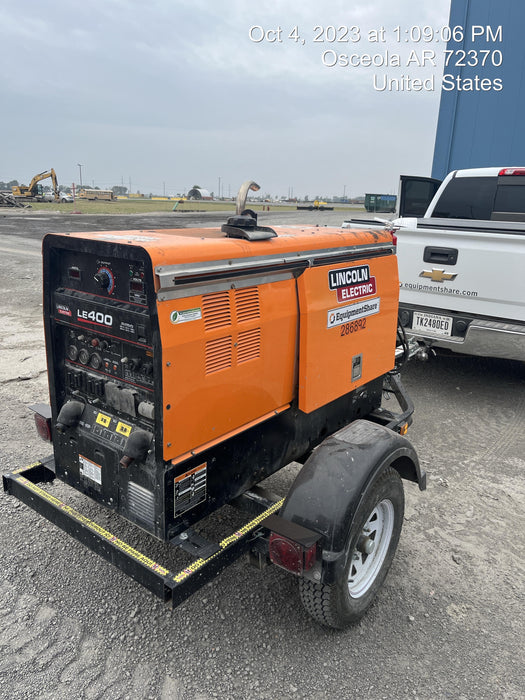 2022 Lincoln Electric LE400 Kubota V1505, Trlr, Cable Rack, Light Kit, ES Decals, T3