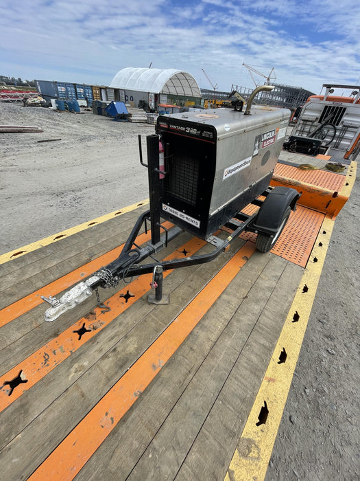 2019 Lincoln Electric Vantage 322 Welder Ready-Pak 3, Two wheel trailer, Fender and Light kit, Cable Rack