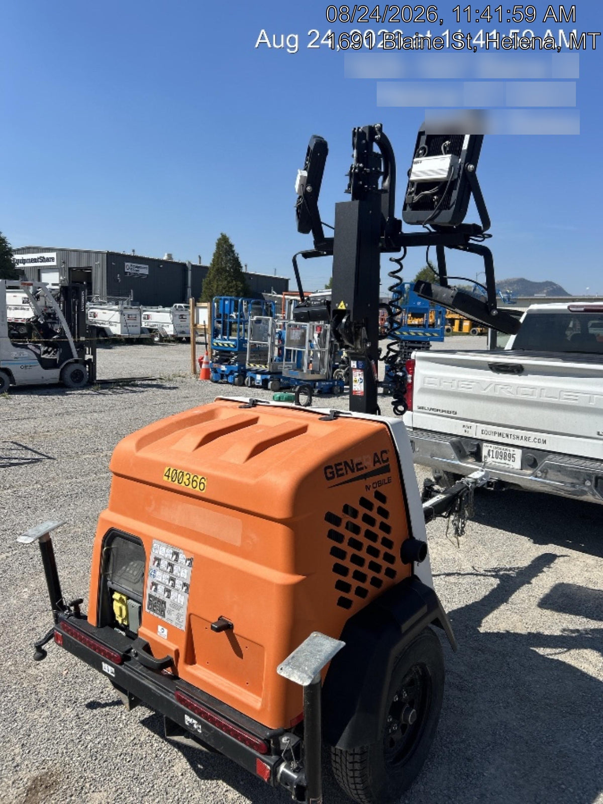 2024 Generac MLT2 Diesel, Flex Switch 120V Input, Powerzone Controller, 
(4) 320W LED Lights, 4kW Generator, 39.9 Gal Fuel Tank, 2" Ball, T3