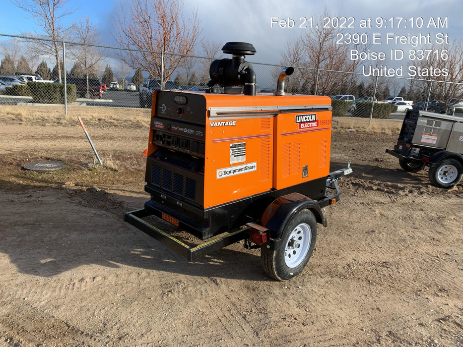 2021 Lincoln Electric Vantage 549X Ready Pak 3, ORANGE (includes trailer, cable rack, fender light kit)