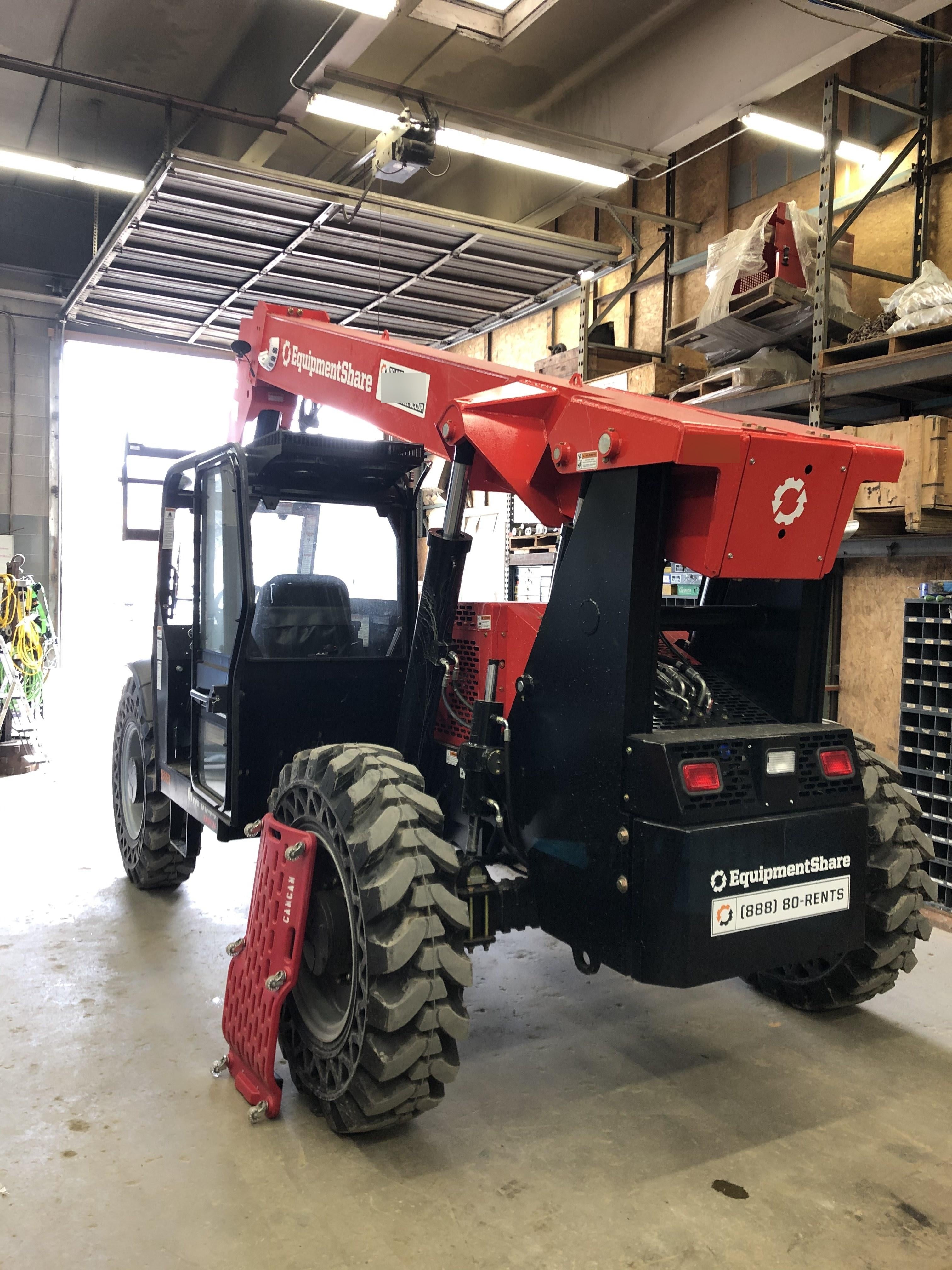 2020 Manitou MTA8044 74hp T4F, Cab/Heat/Air, Cab and Boom LED work lights, Auxiliary Hydraulics, Solid Tires, Amber strobe, Lift Hook w/66" Carriage, 60" Forks