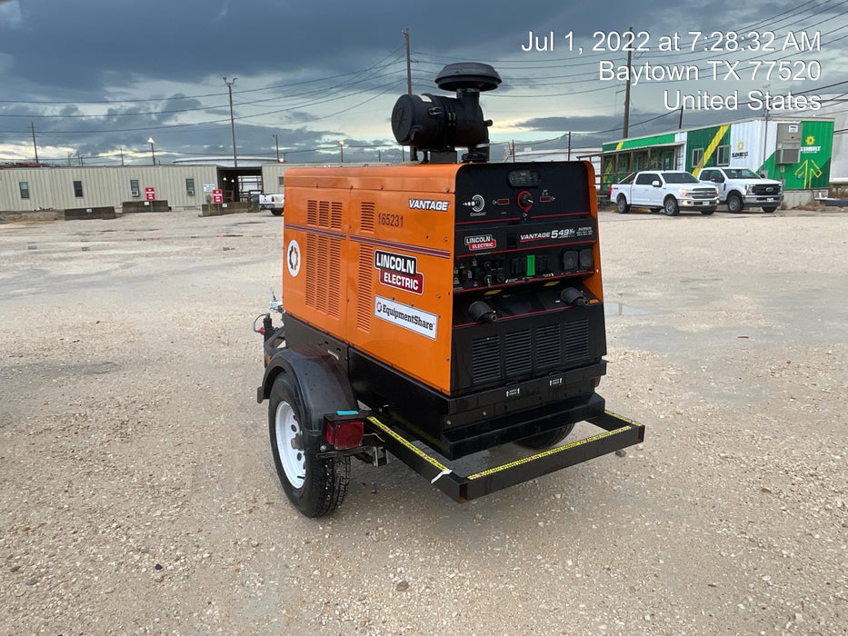 2021 Lincoln Electric Vantage 549X Ready Pak 3, ORANGE (includes trailer, cable rack, fender light kit)