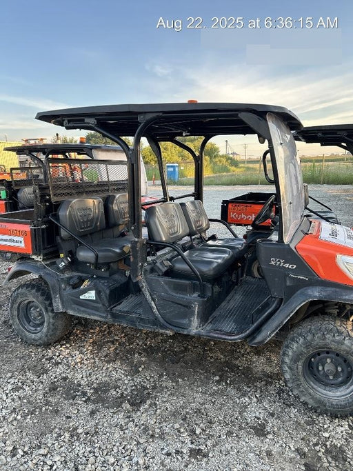 2022 Kubota RTV-X1140W-H Plastic Canopy, Windshield Acrylic Clear, LED Strobe Light, Wire Harness Kit, Back up Alarm