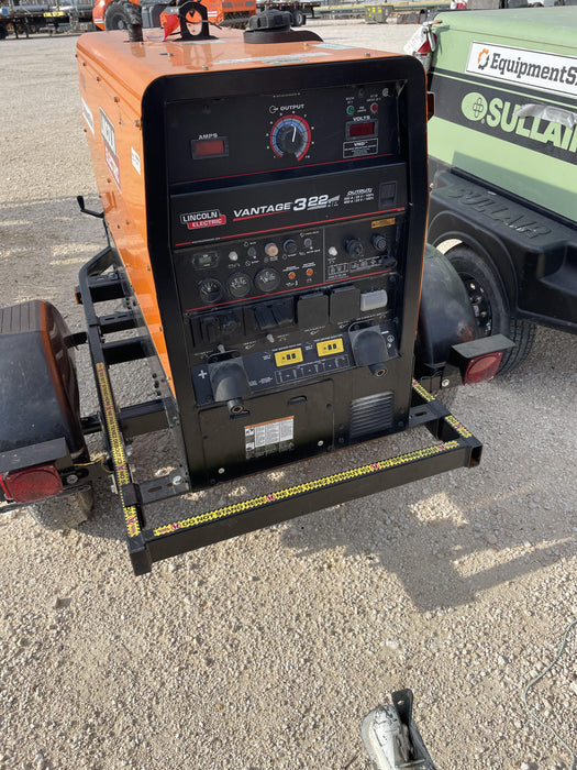 2021 Lincoln Electric Vantage 322 Vantage 322 Ready Pak 3 w/ Decals, ORANGE (includes trailer, cable rack, fender light kit) NO Telematics