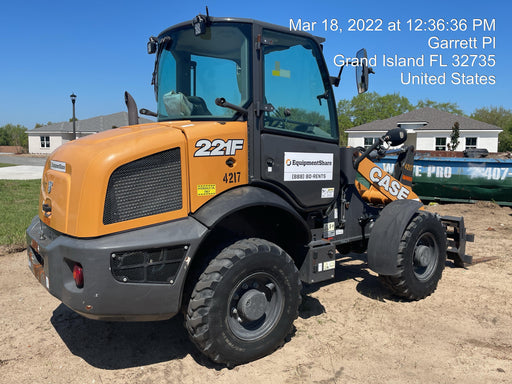 2018 Case 221F AC CAB COMPACT WHEEL LOADER 1.3-1.57 CUYD