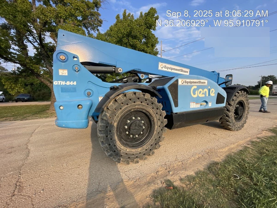 2018 Genie GTH-844 Genie GTH-844 w/ROPS, Work Lights, Solid Tires, RH Cab Mesh, Beacon, 60" Carriage and Forks