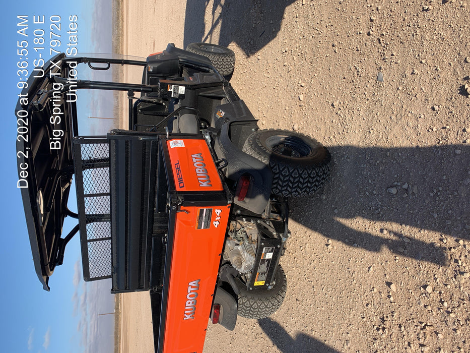 Kubota RTV-X1140W-H Canopy, 4-Seater, Diesel, Windshield Acrylic Clear, LED Strobe, Backup Alarm