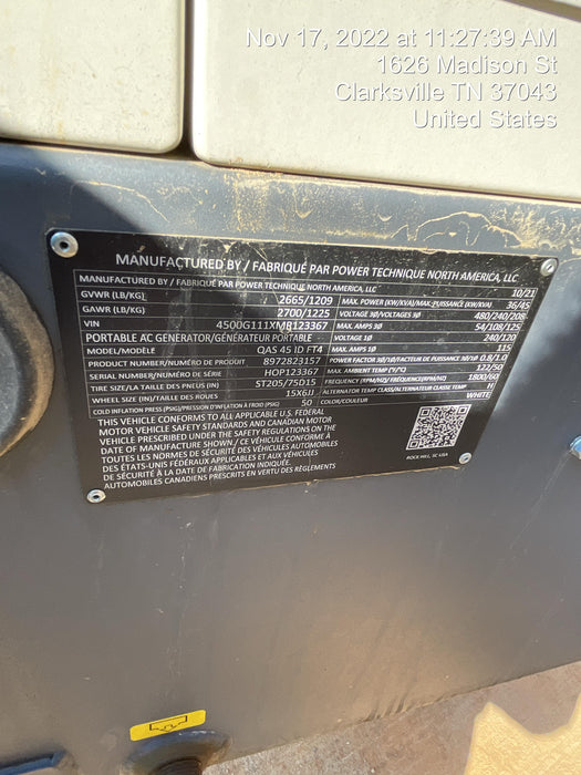 2021 ATLAS COPCO QAS45 CWK