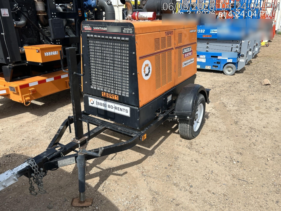 2021 Lincoln Electric Vantage 549X Ready Pak 3, ORANGE (includes trailer, cable rack, fender light kit)