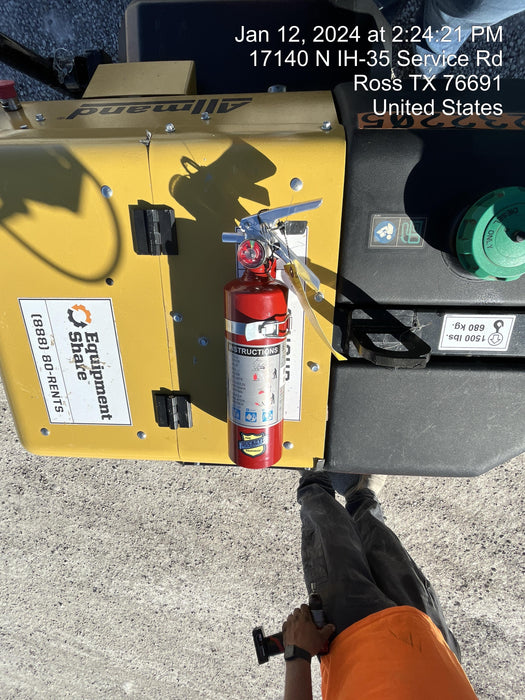 2022 Allmand NLV3GR (4) LED Light Fixture 350W, 23' Vertical Mast, 3kW Prime, Towable, Deep Sea L401, Leveling Jacks, Yanmar T4F 5.8hp