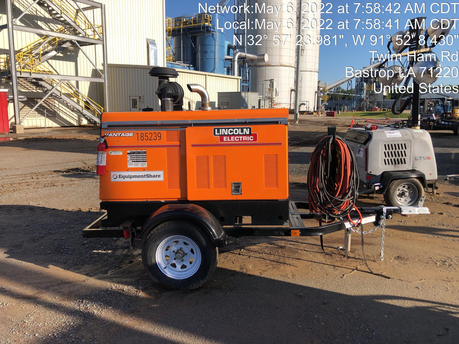 2021 Lincoln Electric Vantage 549X Ready Pak 3, ORANGE (includes trailer, cable rack, fender light kit)