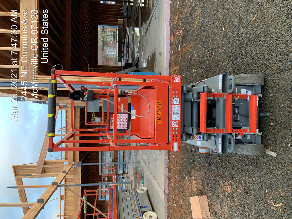 2020 Skyjack SJIII-3219 Solid NM Tires, Half height spring hinged entry gate, Dual Beacons, 800W Inverter