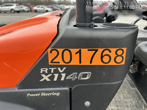 2022 Kubota RTV-X1140W-H Plastic Canopy, Windshield Acrylic Clear, LED Strobe Light, Wire Harness Kit, Back up Alarm