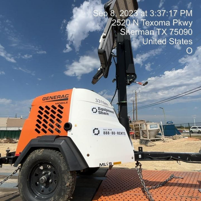 2023 Generac MLT2 Diesel, Flex Switch 120V Input, Powerzone Controller, (4) 320W LED Lights, 4kW Generator, 39.9 Gal Fuel Tank, 2" Ball, T3