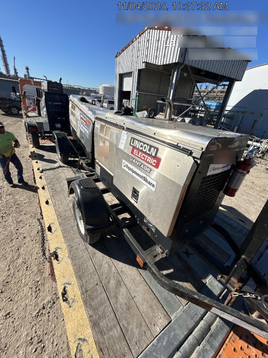 2019 Lincoln Electric Vantage 322 Ready-Pak 3, Two Wheel Trailer, Fender and Light Kit, Cable Rack