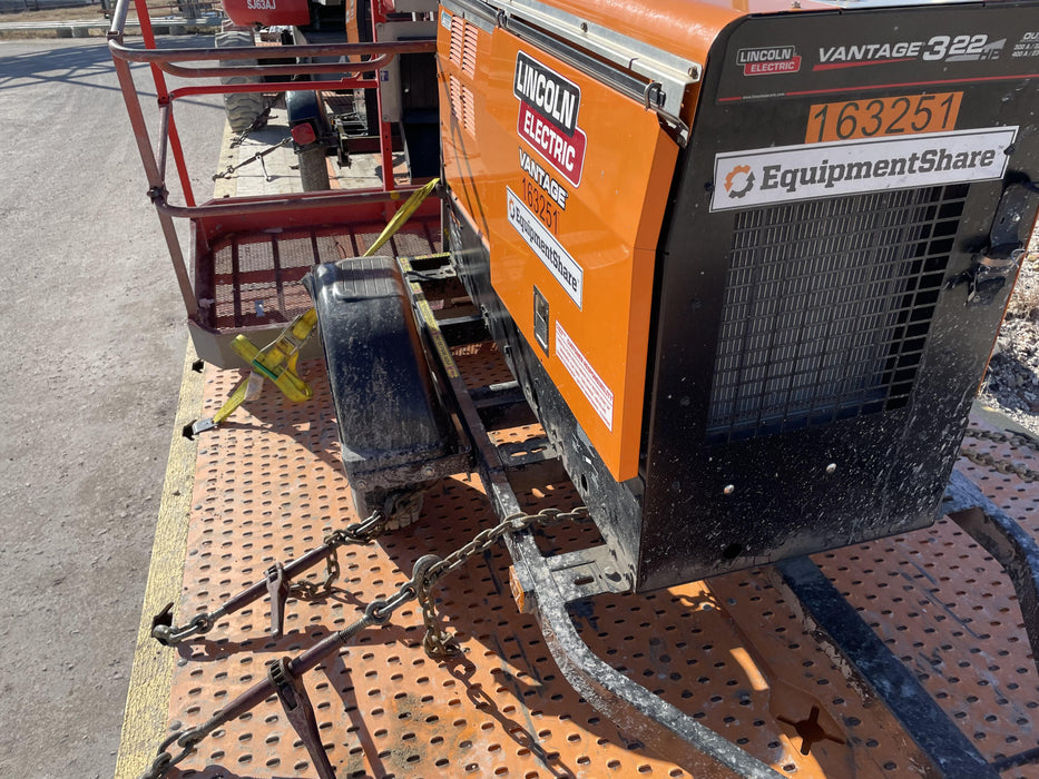 2021 Lincoln Electric Vantage 322 Vantage 322 Ready Pak 3 w/ Decals, ORANGE (includes trailer, cable rack, fender light kit) NO Telematics