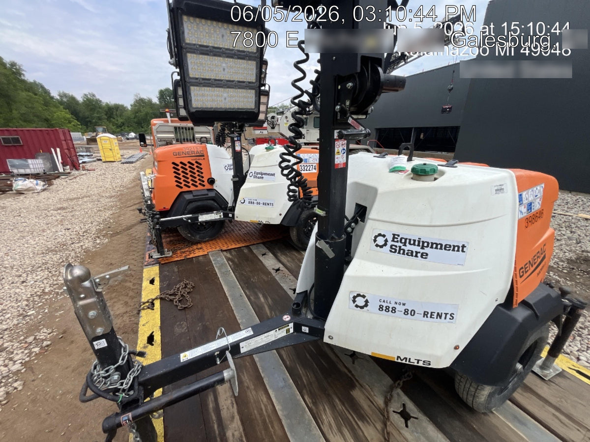 2024 Generac MLT2 Diesel, Flex Switch 120V Input, Powerzone Controller, 
(4) 320W LED Lights, 4kW Generator, 39.9 Gal Fuel Tank, 2" Ball, T3