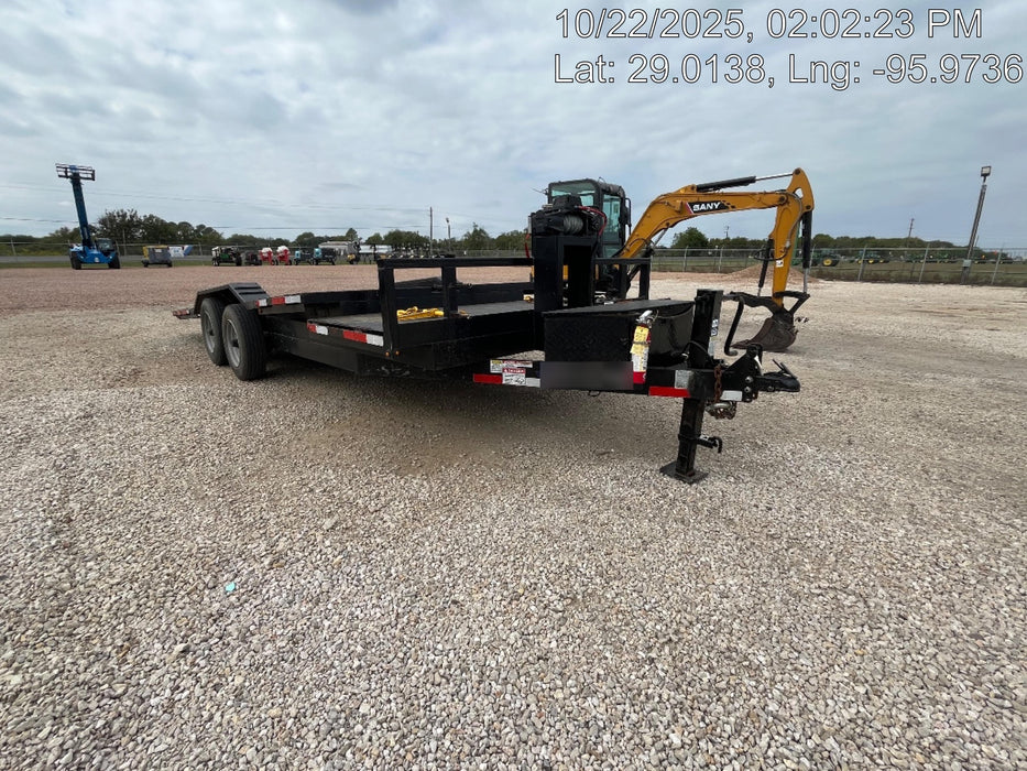 2024 TEXAS PRIDE TRAILERS 21' Lowboy Gravity Tilt Bed 14K Bumper Pull Trailer