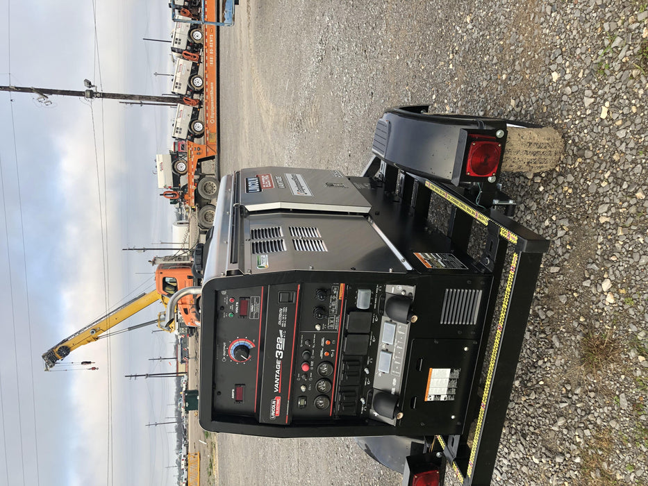2019 Lincoln Electric Vantage 322 Welder Ready-Pak 3, Two wheel trailer, Fender and Light kit, Cable Rack