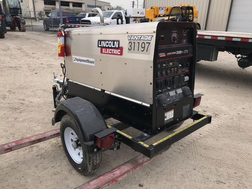 2019 Lincoln Electric Vantage 322 Welder Ready-Pak 3, Two wheel trailer, Fender and Light kit, Cable Rack